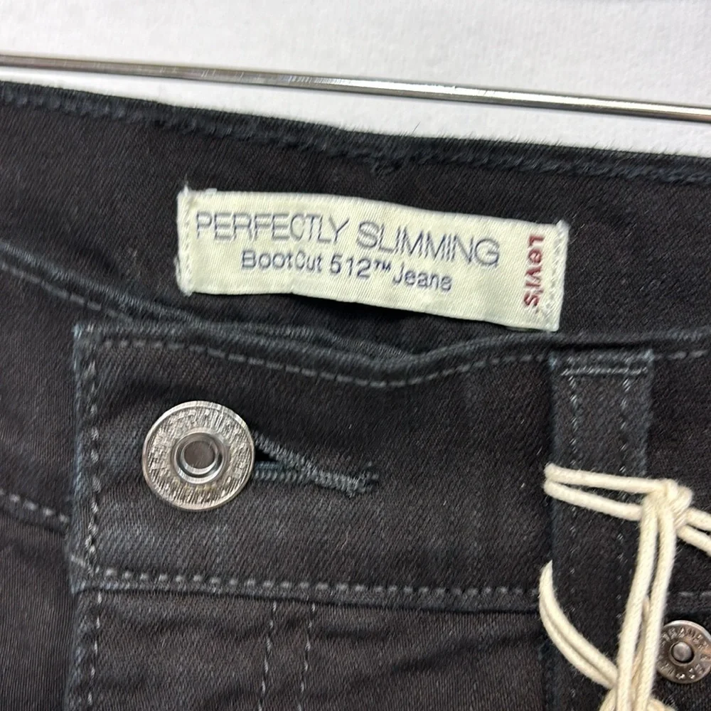 Levi’s 512 perfectly slimming flatten bootcut figure enhance Black Jeans - Picture 6 of 10